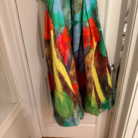 Milly Strapless Gown in Poppy and Green - Picture 8 of 8